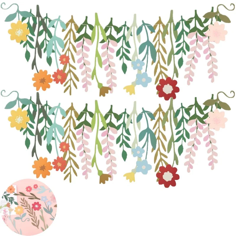 Spring Flower Happy Birthday Banner – DIY Kids Party Decor Party Banner Babs