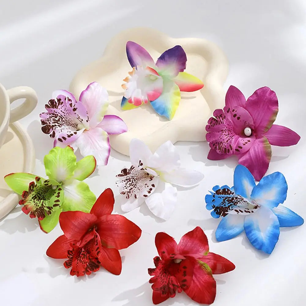 10/20pcs Silk Butterfly Orchid Artificial Flowers – Wedding Decor Artificial Silk Flowers Babs