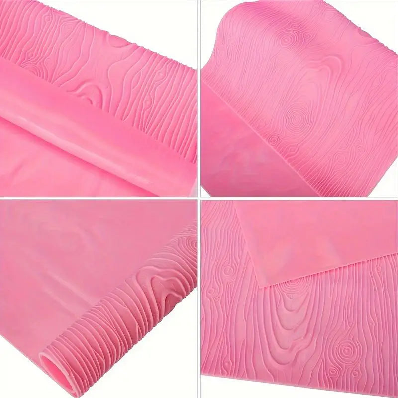 Silicone Wood Grain Fondant Impression Mat | Cake Lace Mold Cake Decorating Mold Babs