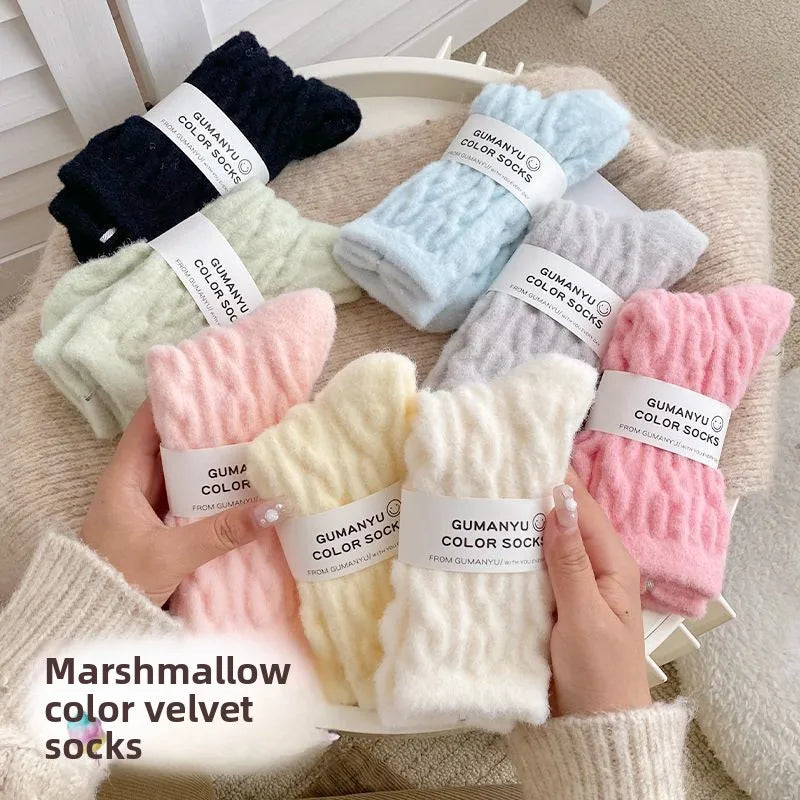 Thick Coral Fleece Winter Socks for Women – Cozy Plush Sleep Socks Plush Winter Socks Babs
