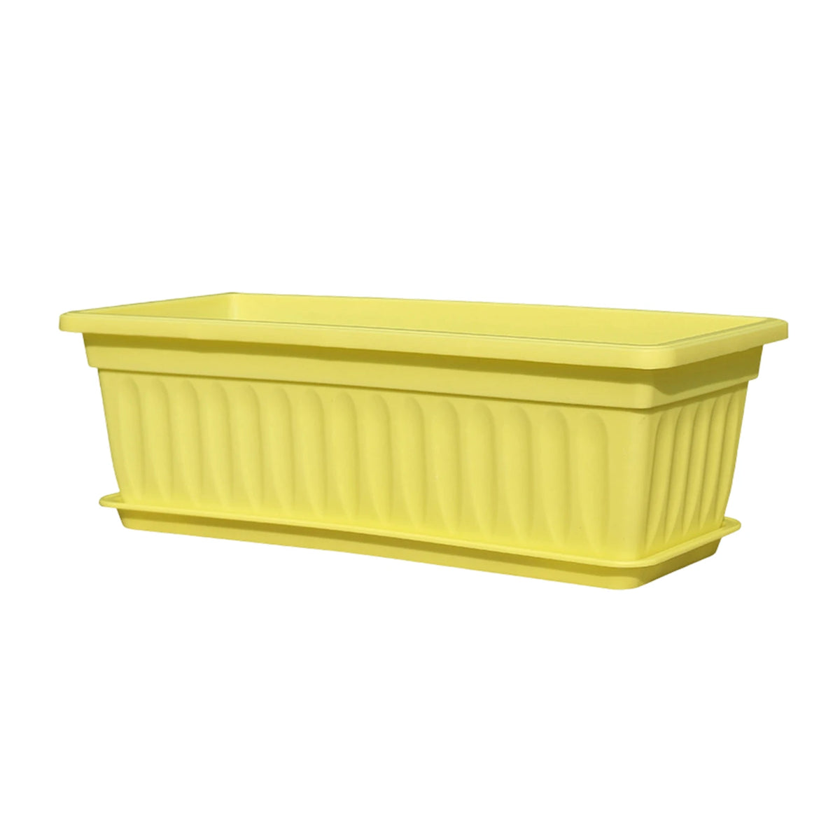 Rectangular Plastic Vegetable Planter Pot – Indoor & Balcony Vegetable Planter Pot Babs Yellow One Size