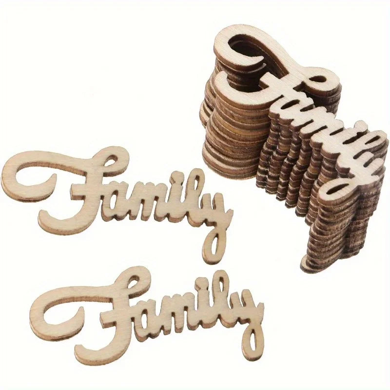 Unfinished Wooden Family Craft Circles – DIY Painting Decor Wood Craft Kit Babs
