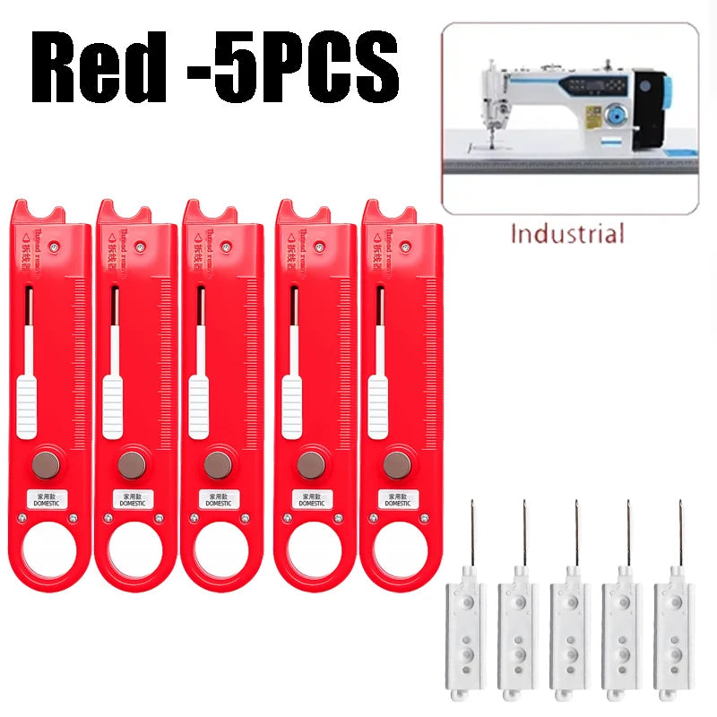 Automatic Needle Threader with Magnifier & Ruler | Sewing Tool Needle Threader Tool Babs Red Industrial-5PCS
