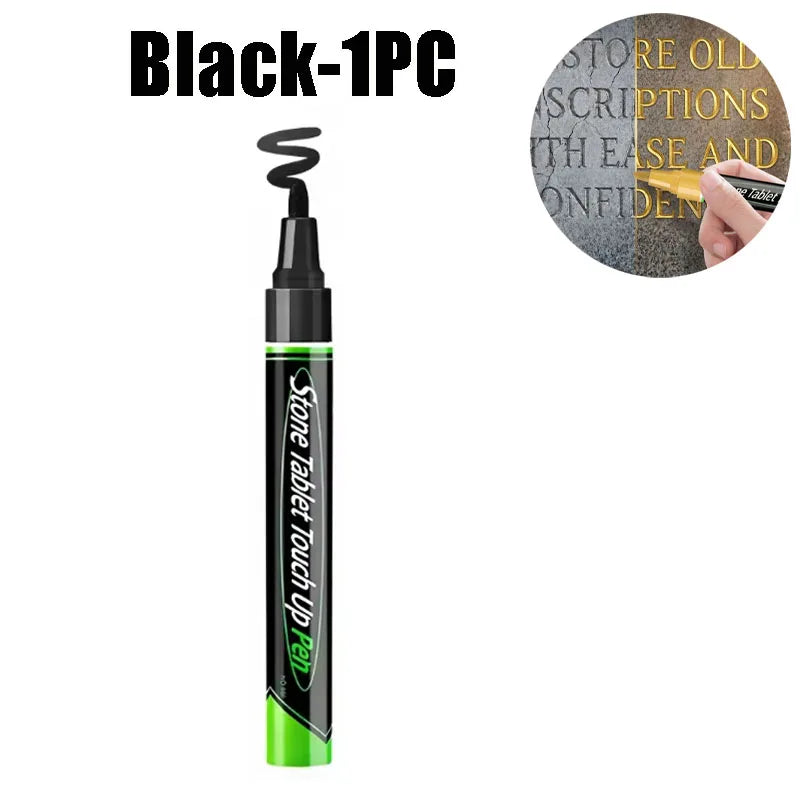 Tombstone Repair Pen – Stone, Metal & Rubber Touch-Up Tool Surface Repair Pen Babs Black-1PC