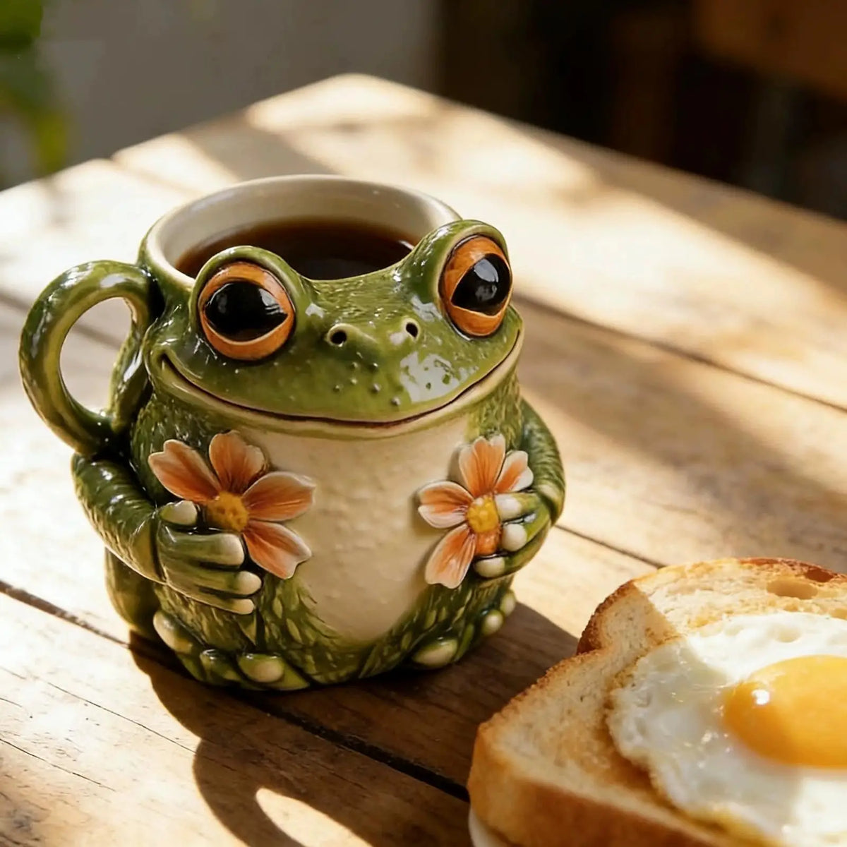 Frog Shape Ceramic Mug – 3D Animal Coffee & Tea Cup Gift Novelty Ceramic Mug Babs