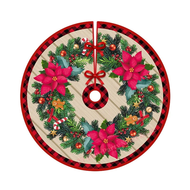 Plush Snowflake Christmas Tree Skirt – Gold Silver Holiday Decor Christmas Tree Skirt Babs F 120cm