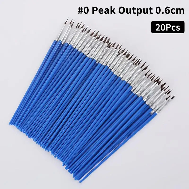 20Pcs Artist Paint Brush Set – Nylon Hook Line Pens for Art Artist Paint Brush Set Babs 1 Blue