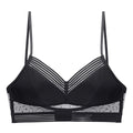 Invisible Lace Low Back Wireless Bralette – Polka Dot Mesh Wireless Bralette Babs Black 3XL