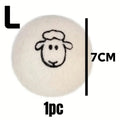 Wool Dryer Balls 3/6 Pack – Reusable Fabric Softener Felt Wool Dryer Balls Babs 7cm 1pc