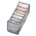 3-Pack Drawer Underwear & Sock Grid Organizer Storage Boxes Drawer Closet Organizer Babs Gray 7grids 3PCS