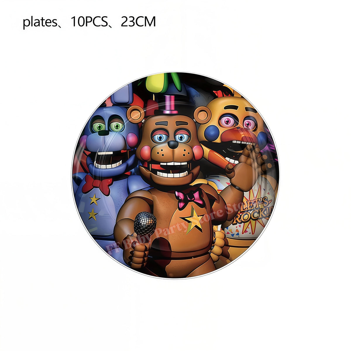 Five Nights Bear Birthday Party Decorations Set for Kids Birthday Party Set Babs 10pcs 9inch Plates others
