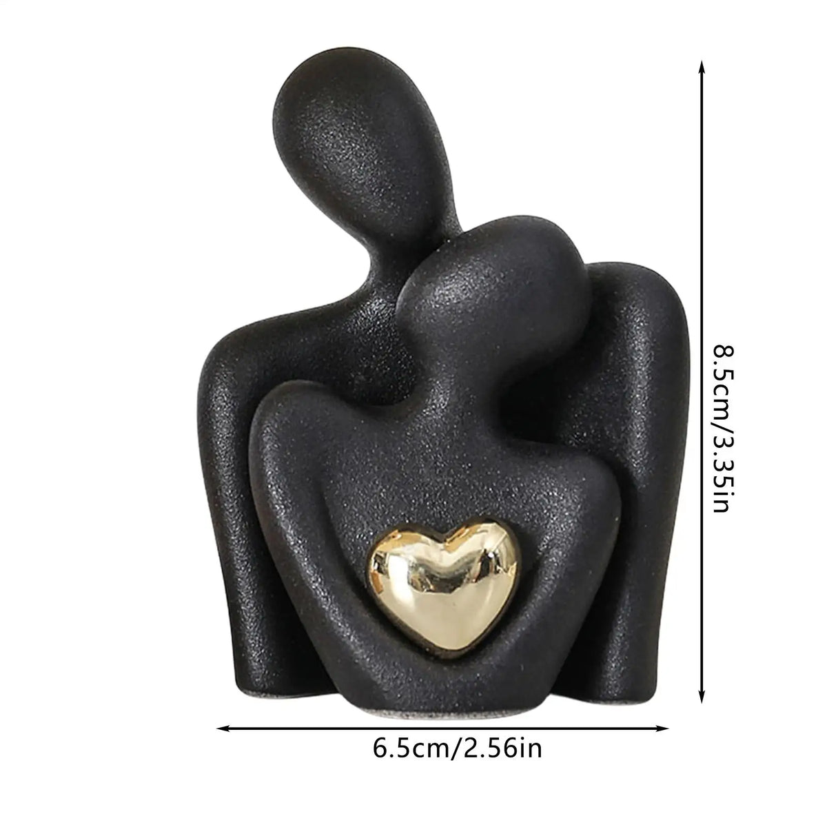 Ceramic Couple Hugging Figurine – Modern Abstract Love Sculpture Decorative Figurine Babs