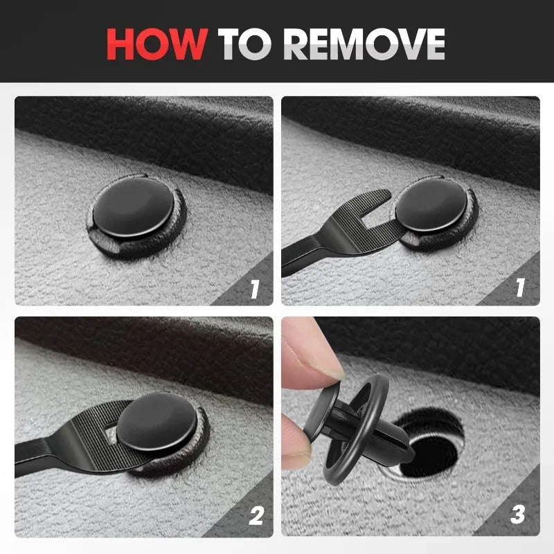 190Pcs Car Fastener Rivet Clip Set – 6 Sizes, ABS Plastic Car Fastener Clip Set Babs