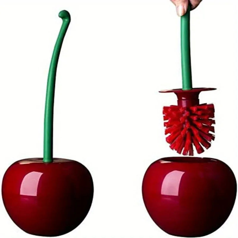 Toilet Brush with Base | Thick Bristles for Deep Cleaning Toilet Brush Set Babs red