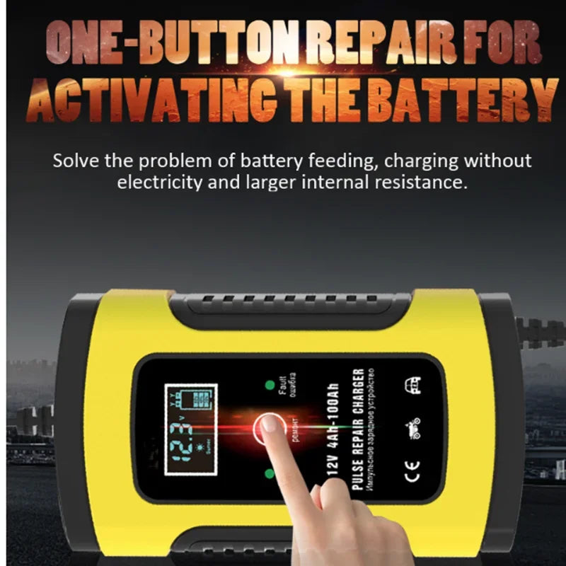 12V 5A Automatic Car Battery Charger – LCD, AGM & Wet Car Battery Charger Babs