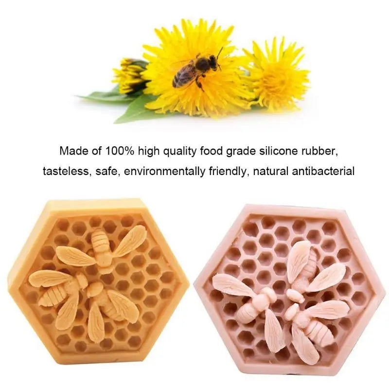 3D Bee Honeycomb Silicone Mold – Fondant, Soap & Chocolate Silicone Baking Mold Babs