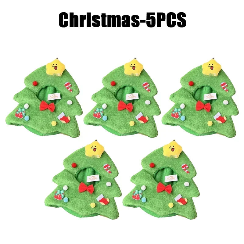 Plush Animal Hood Keychain DIY Craft Kit – Holiday Gift DIY Plush Craft Kit Babs Christmas-5PCS