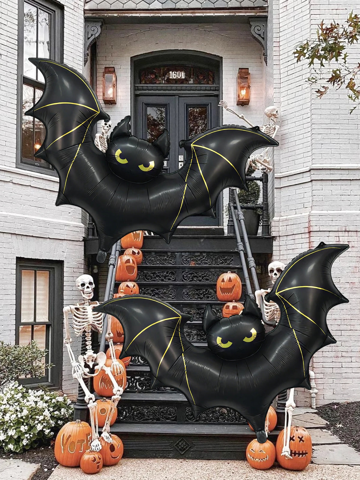 Giant Halloween Black Bat Foil Balloons 2pcs – Party Décor Halloween Balloon Decoration Babs