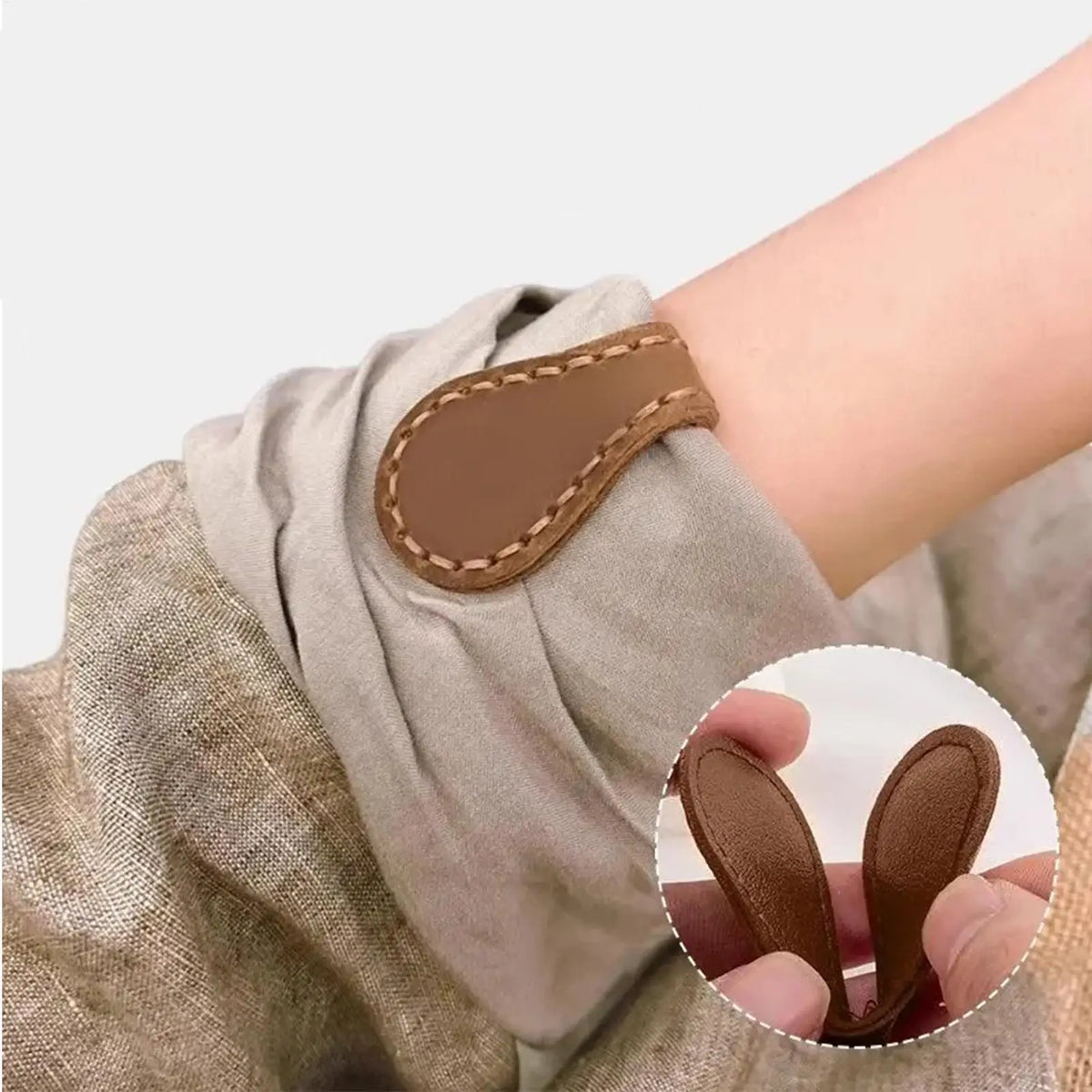Magnetic Sleeve & Cuff Clips – No-Sew PU Leather, Set of 2 Magnetic Cuff Clips Babs