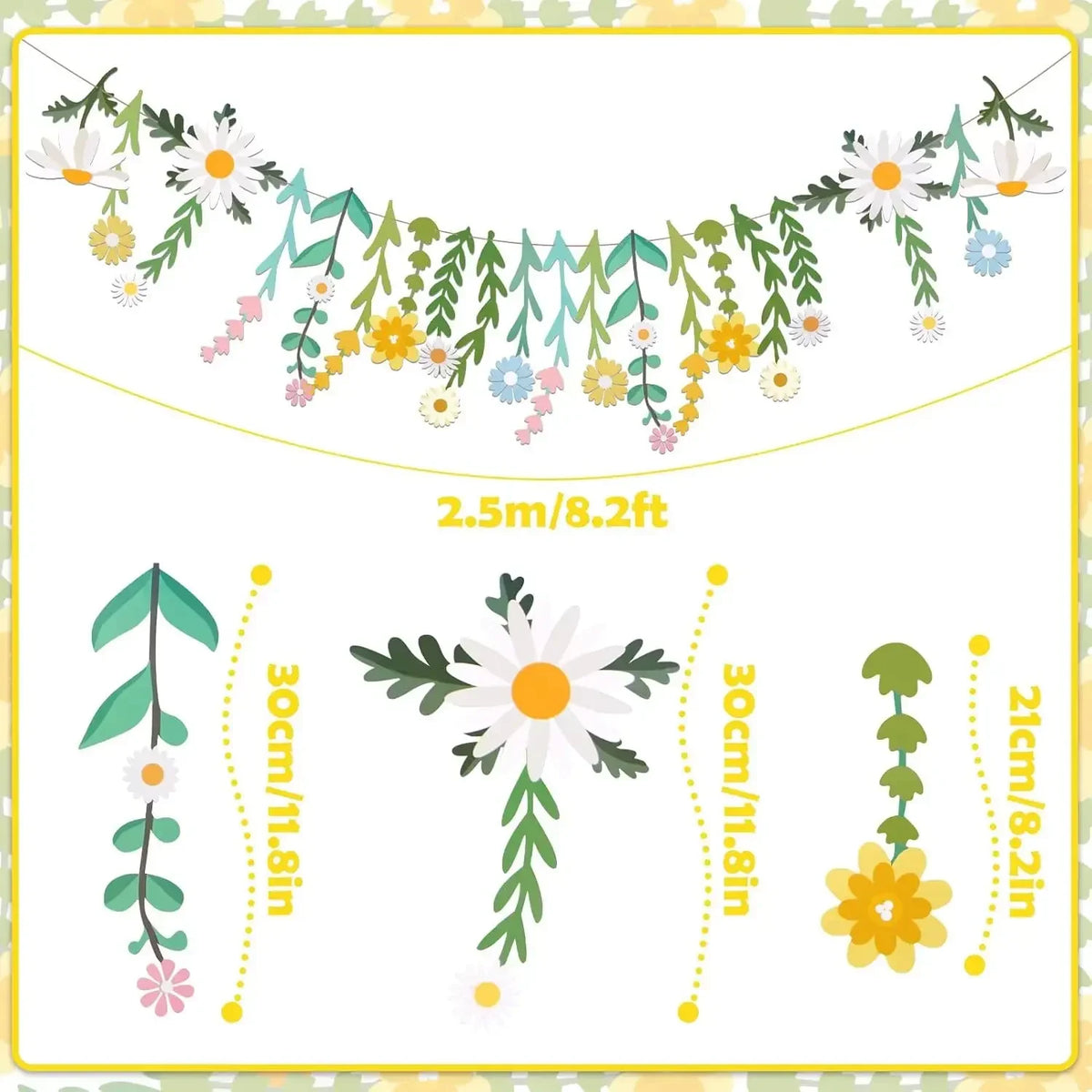 Spring Flower Happy Birthday Banner – DIY Kids Party Decor Party Banner Babs