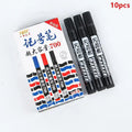 HUXUAN 10Pcs Waterproof Permanent Marker Pens | Quick-Dry Permanent Marker Set Babs Black