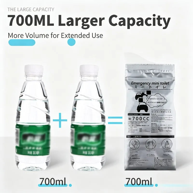 10-Pack Disposable Emergency Urine Bags for Travel & Camping Emergency Urine Bag Babs