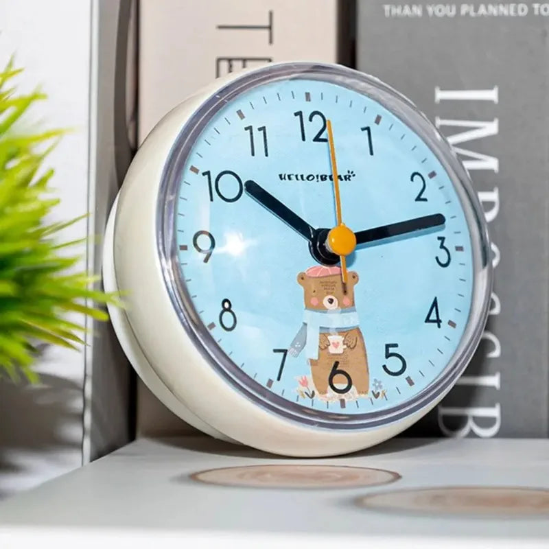 Cute Bear Mini Suction Cup Desk Clock | Bedroom Home Decor Decorative Desk Clock Babs