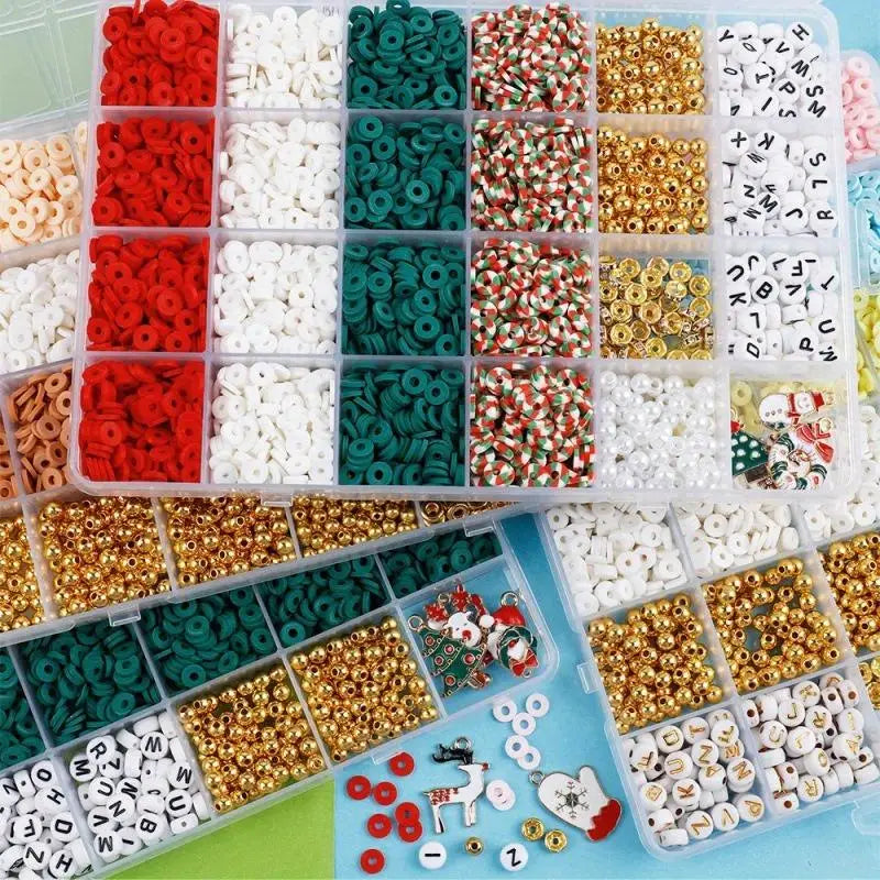 Christmas Jewelry Making Kit – Stone & Polymer Clay Beads Set Jewelry Making Kit Babs