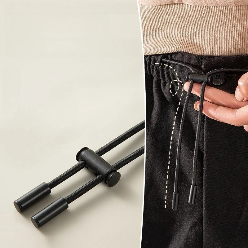 Elastic Waist Drawstring Buckle – No-Knot Pants Adjuster Waistband Adjuster Clip Babs