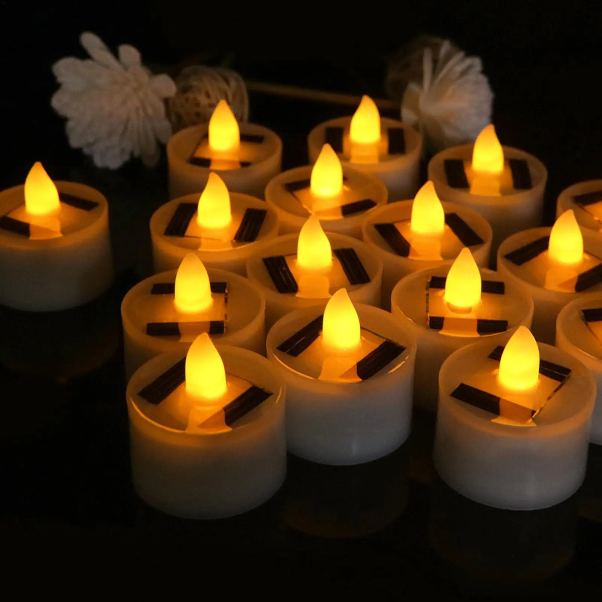 Solar Flameless LED Tea Candles – Dusk to Dawn Waterproof Solar Flameless Candle Babs