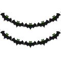 Halloween Glowing Bat Paper Banner Garland Party Decoration Halloween Garland Banner Babs 1Set