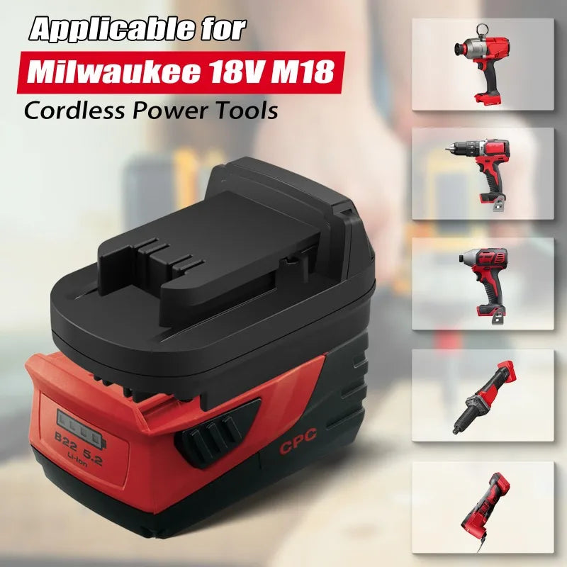 Hilti 22V B22 to Milwaukee M18 18V Battery Adapter HLT22MIL Battery Adapter Babs