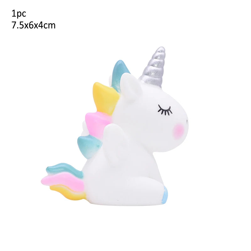 Rainbow Unicorn Cake Topper – Birthday & Baby Shower Decor