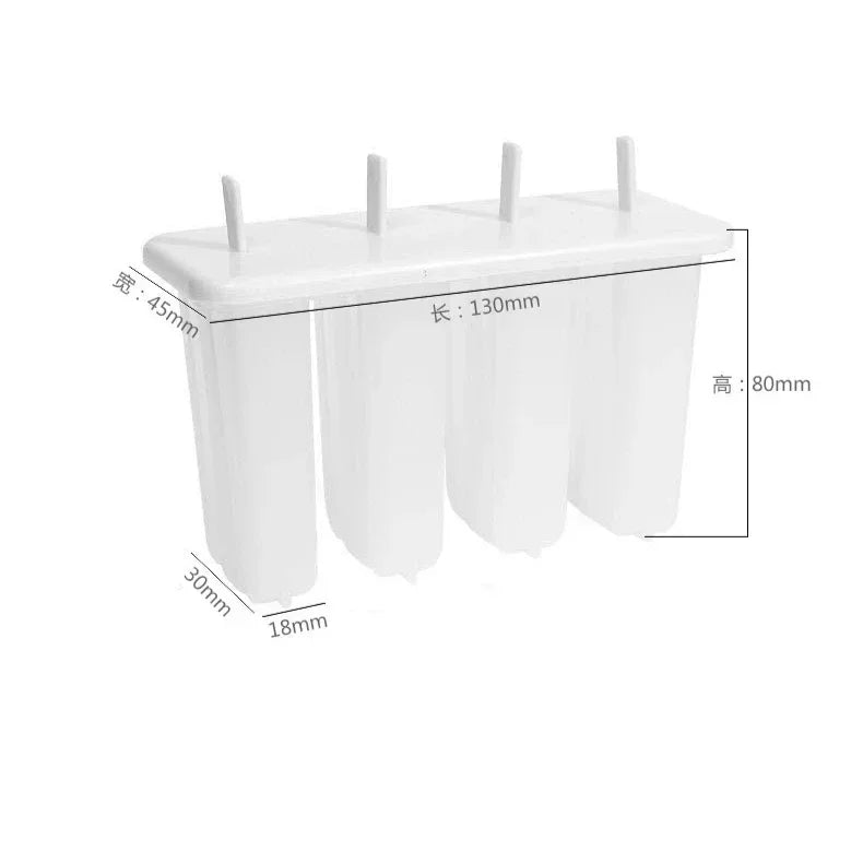 4-Hole Popsicle Mold – DIY Ice Cream & Fruit Ice Pop Maker Popsicle Mold Babs