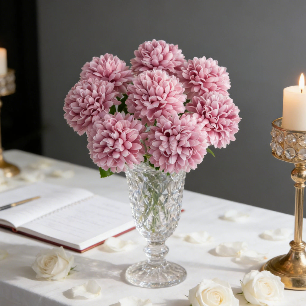 Silk Ball Chrysanthemum Artificial Flowers 10/20 Pcs – Home Décor Artificial Flowers Babs
