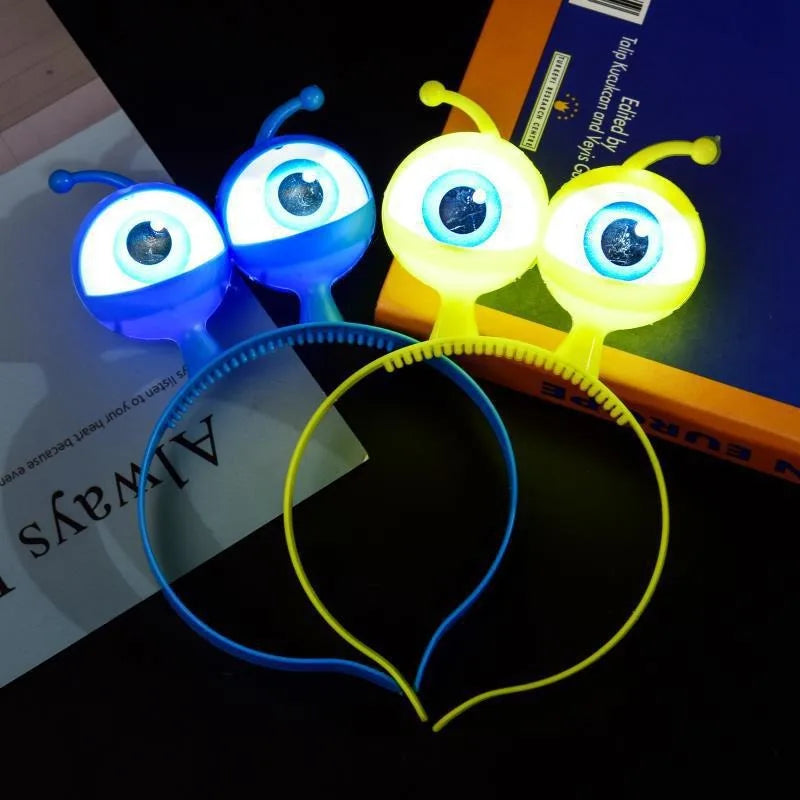 20pcs Alien Eyeball LED Flashing Glow Headbands Party Pack LED Party Headband Babs
