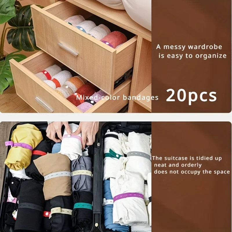 Elastic Storage Organizer Bands – Adjustable Straps 10/20/50 Pcs Storage Organizer Bands Babs