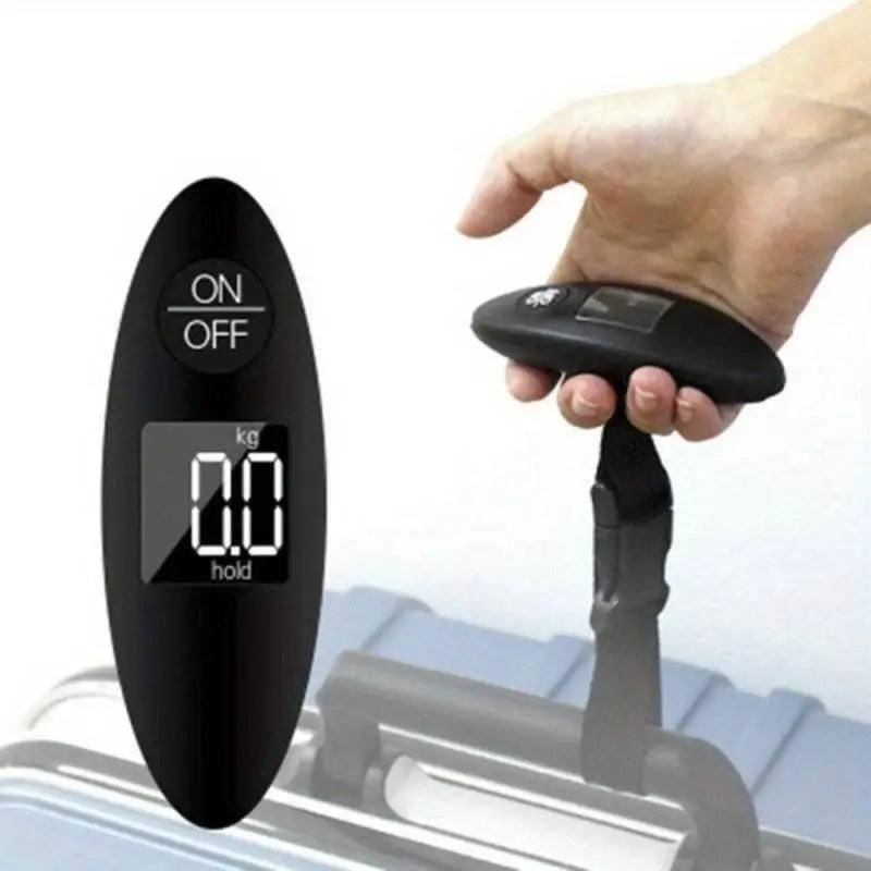 40kg LCD Digital Portable Luggage Scale – Hanging Travel Scale Digital Luggage Scale Babs Black