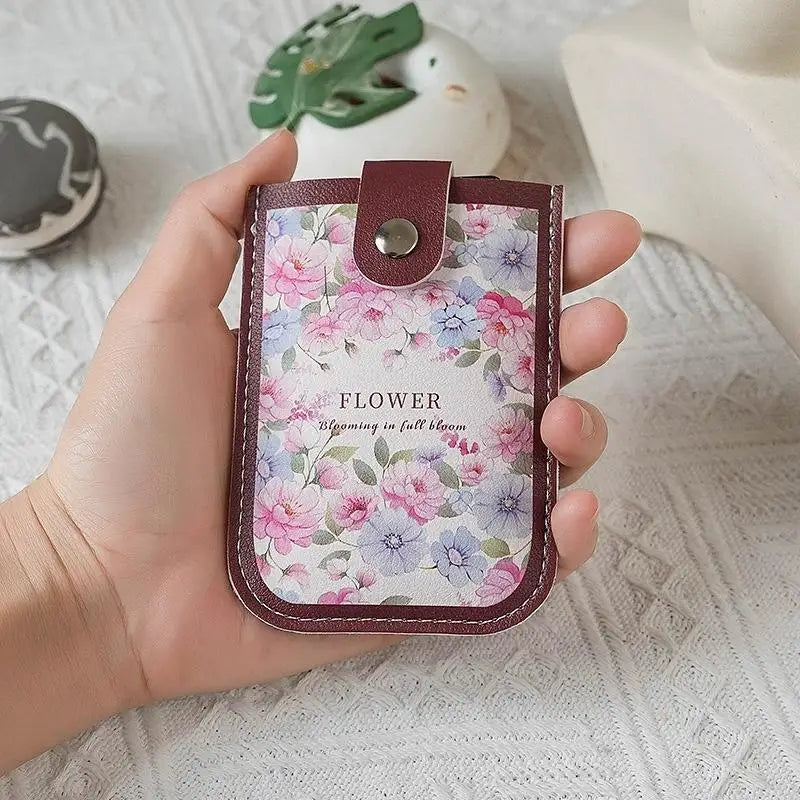 Slim Pull-Out Card Holder – 5 Slots Floral Wallet for Women Slim Card Holder Babs 04