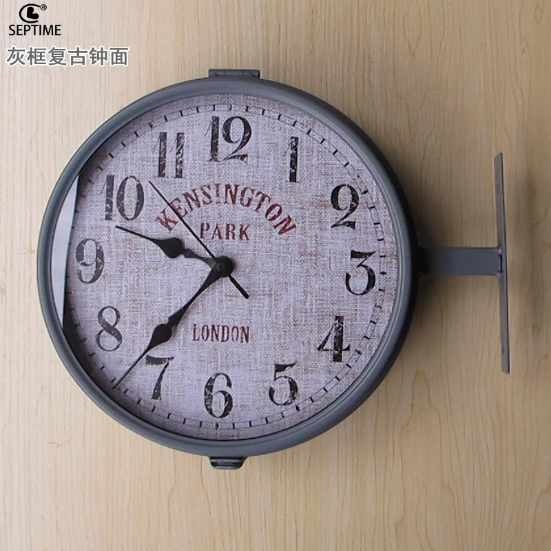 Nordic Double-Faced Silent Metal Wall Clock | Home Décor Wall Clock Babs C 33.5X28CM