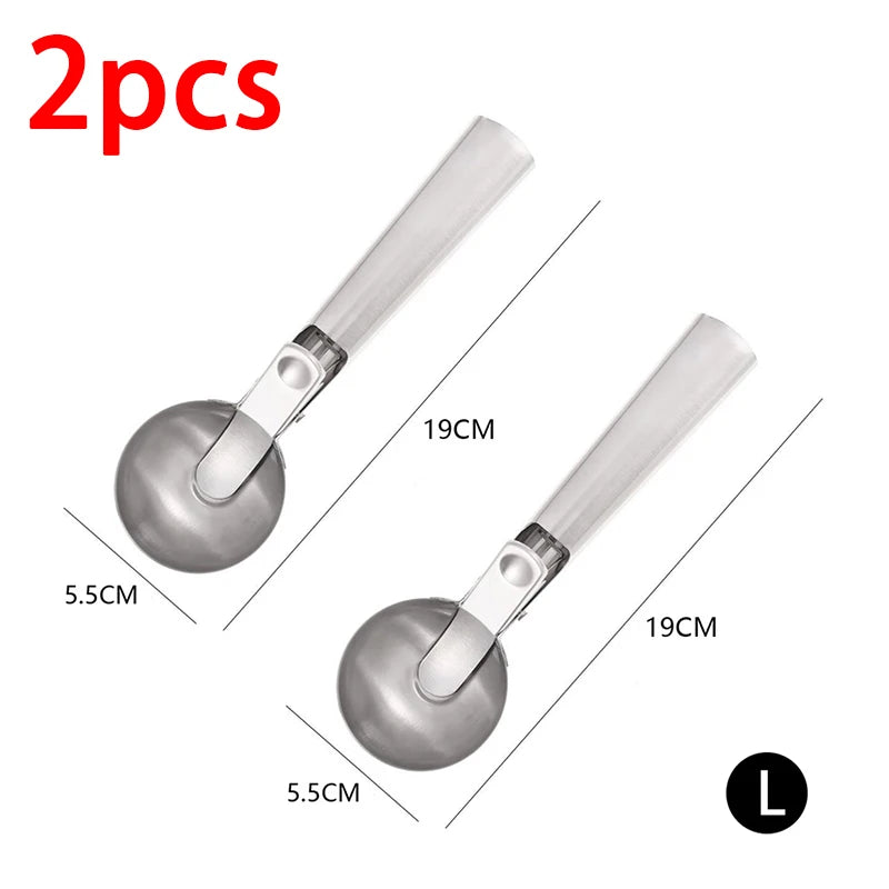 Stainless Steel Ice Cream Scoop & Fruit Ball Spoon – Dual-Purpose Ice Cream Scoop Babs 2pcs L