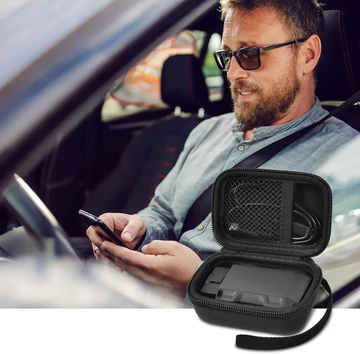 Hard EVA Case for OBD2 Scanner & Diagnostic Tool Storage OBD2 Scanner Case Babs