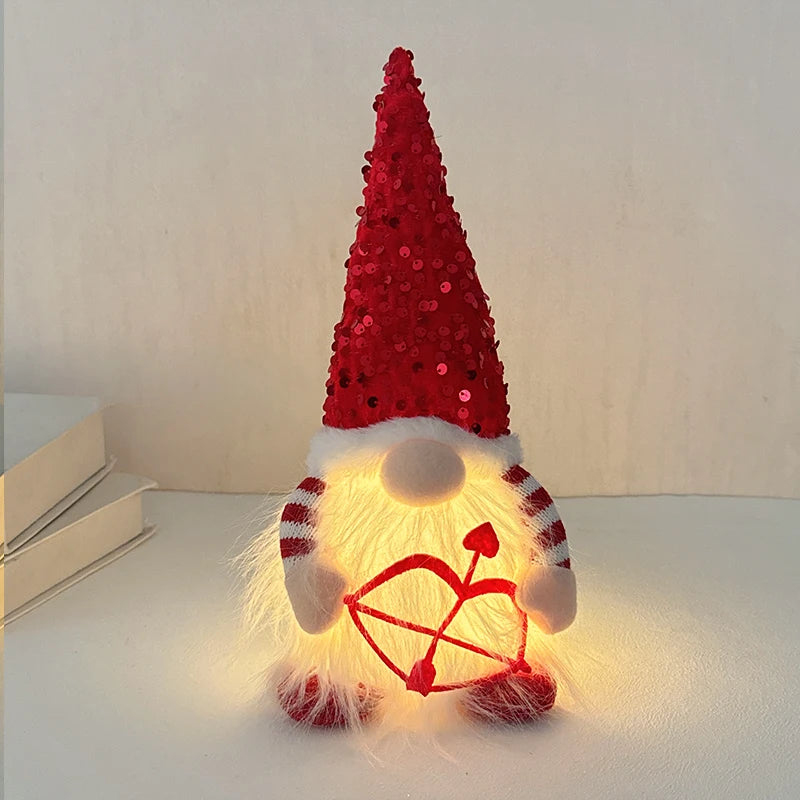 LED Glowing Faceless Gnome Plush Doll | Holiday & Valentine Décor Holiday Gnome Ornament Babs