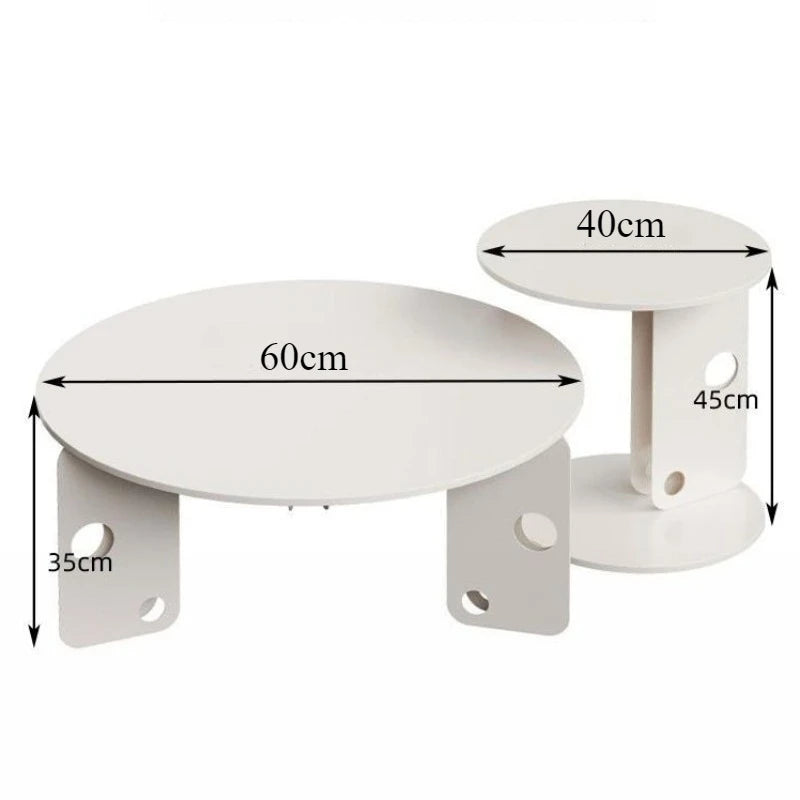Modern Round Coffee Table – Rock Slab Top & Steel Frame Round Coffee Table Babs