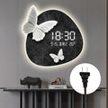 Large Digital Wall Clock with Light – Nordic Minimalist Luxury Digital Wall Clock Babs Plug-in model Diameter-50cm