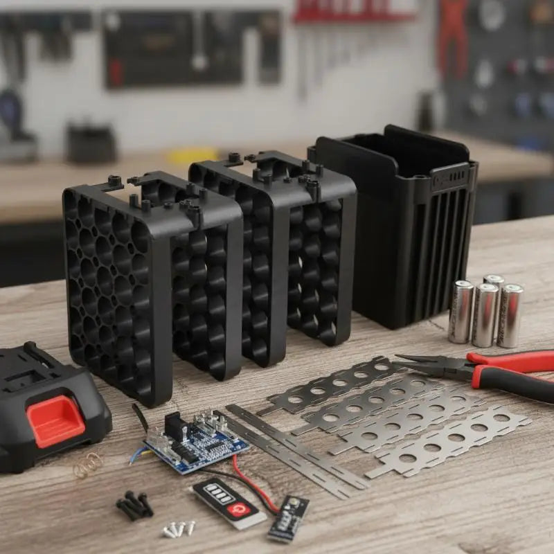 18650 Battery Shell 21V 60A 30-Cell Box with PCB Protection Battery Shell Kit Babs