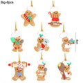 Gingerbread Man Christmas Tree Ornaments – Hanging Pendants Christmas Tree Ornaments Babs 8Pcs-G