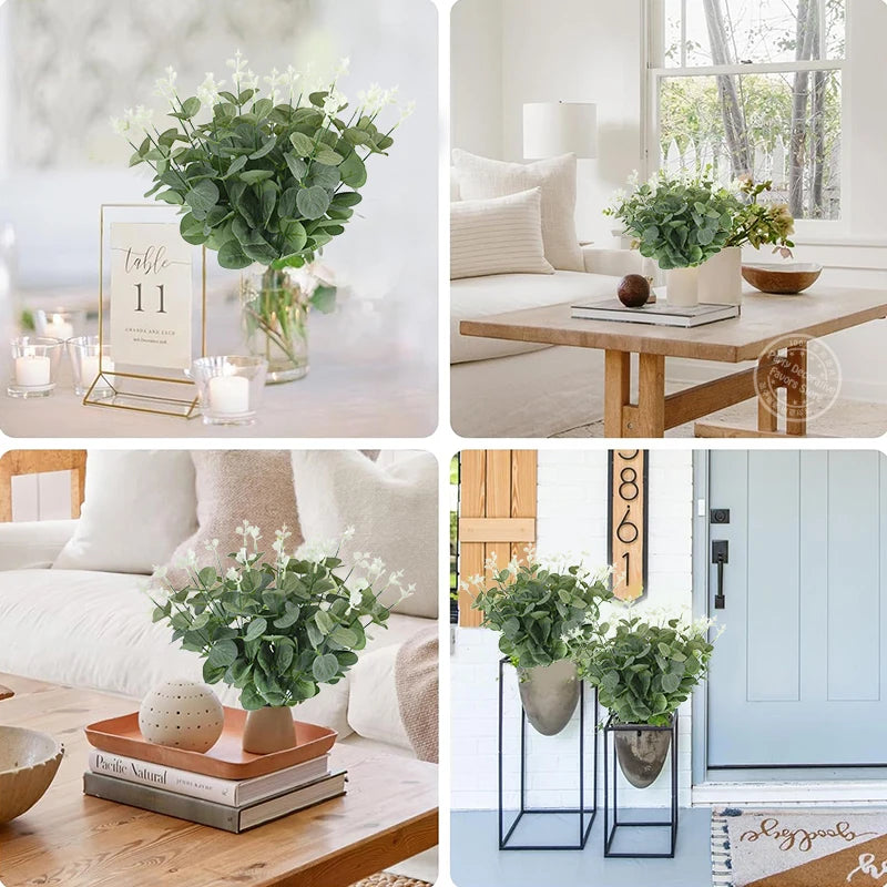 Artificial Eucalyptus Branches Faux Green Stems 10/30 Pcs Artificial Plant Stems Babs
