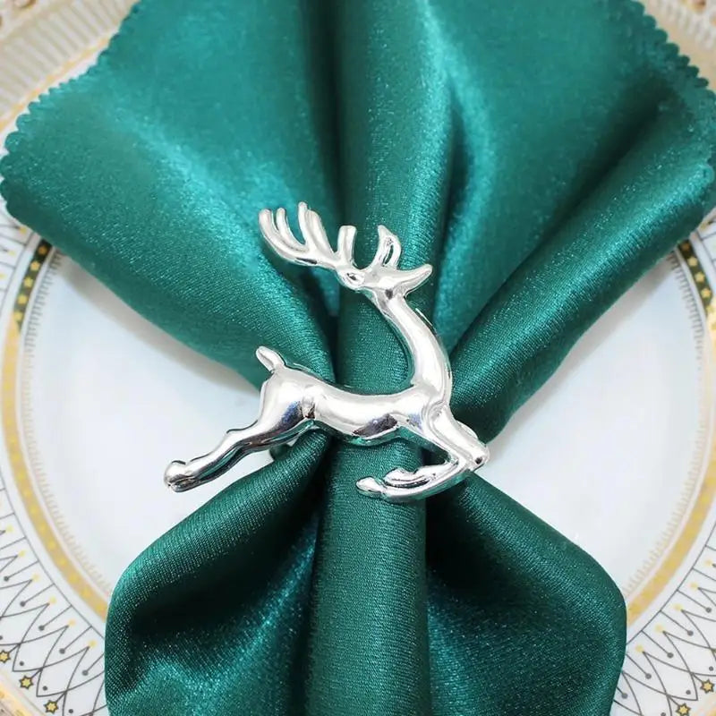 4-Pack Christmas Reindeer Napkin Rings – Holiday Table Decor Napkin Rings Babs