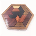 Hexagonal Wooden Geometric Jigsaw Puzzle Board – Educational Toy Wooden Jigsaw Puzzle Babs 1pc